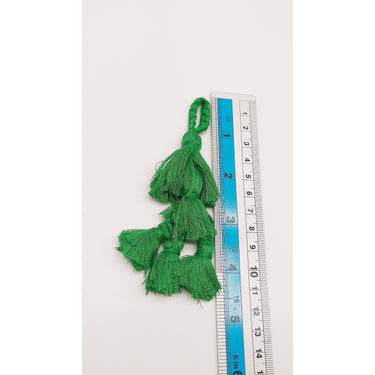 Dark Green Tassels, Cotton Tassels, Bohemian